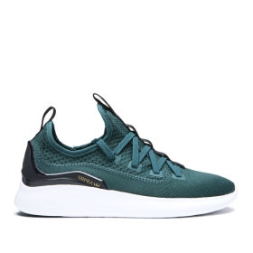 Supra Mens FACTOR Evergreen/white Low Top Shoes | CA-61227